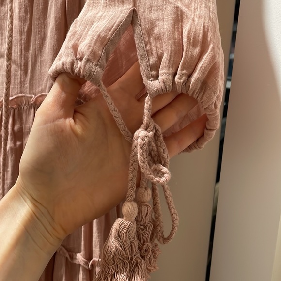 Listicle Tiered Blush Maxi Dress Size Small - Picture 3 of 3
